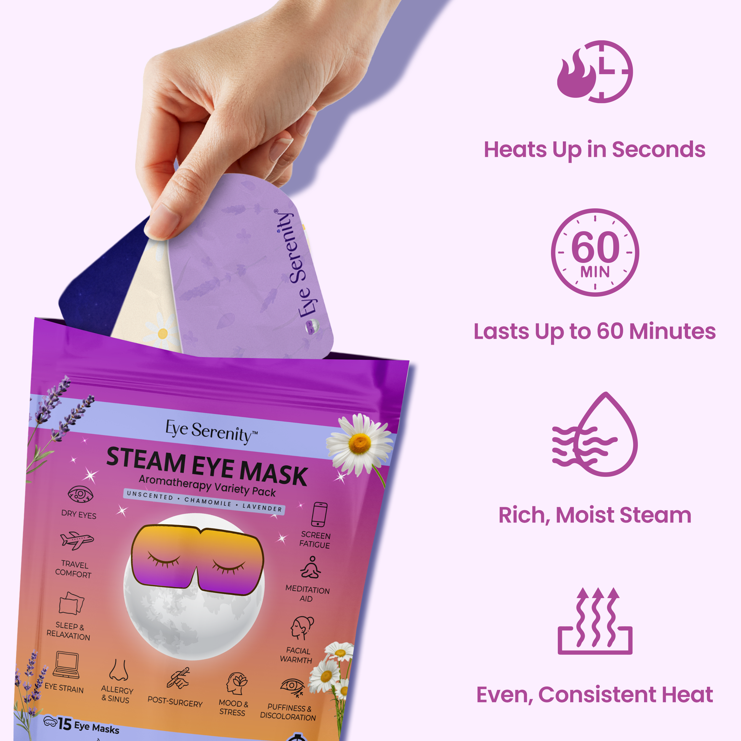 Eye Serenity Steam Eye Mask - Variety Pack