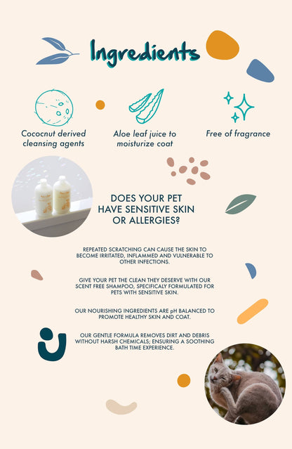 Dog &amp; Cat Shampoo: Scent Free