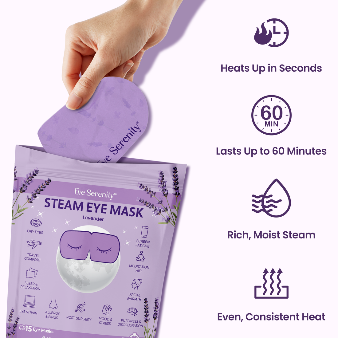 Eye Serenity Steam Eye Mask - Lavender