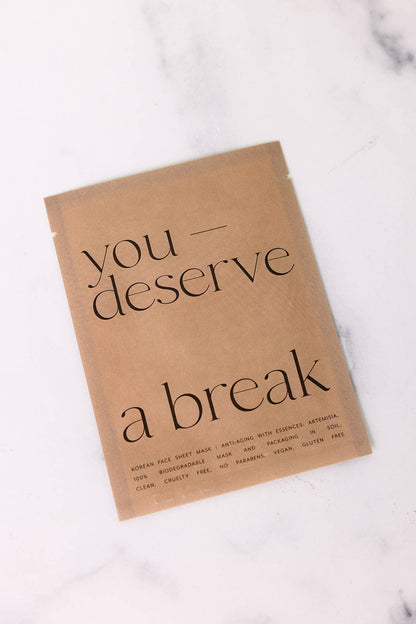 Korean Sheet Mask - You Deserve a Break