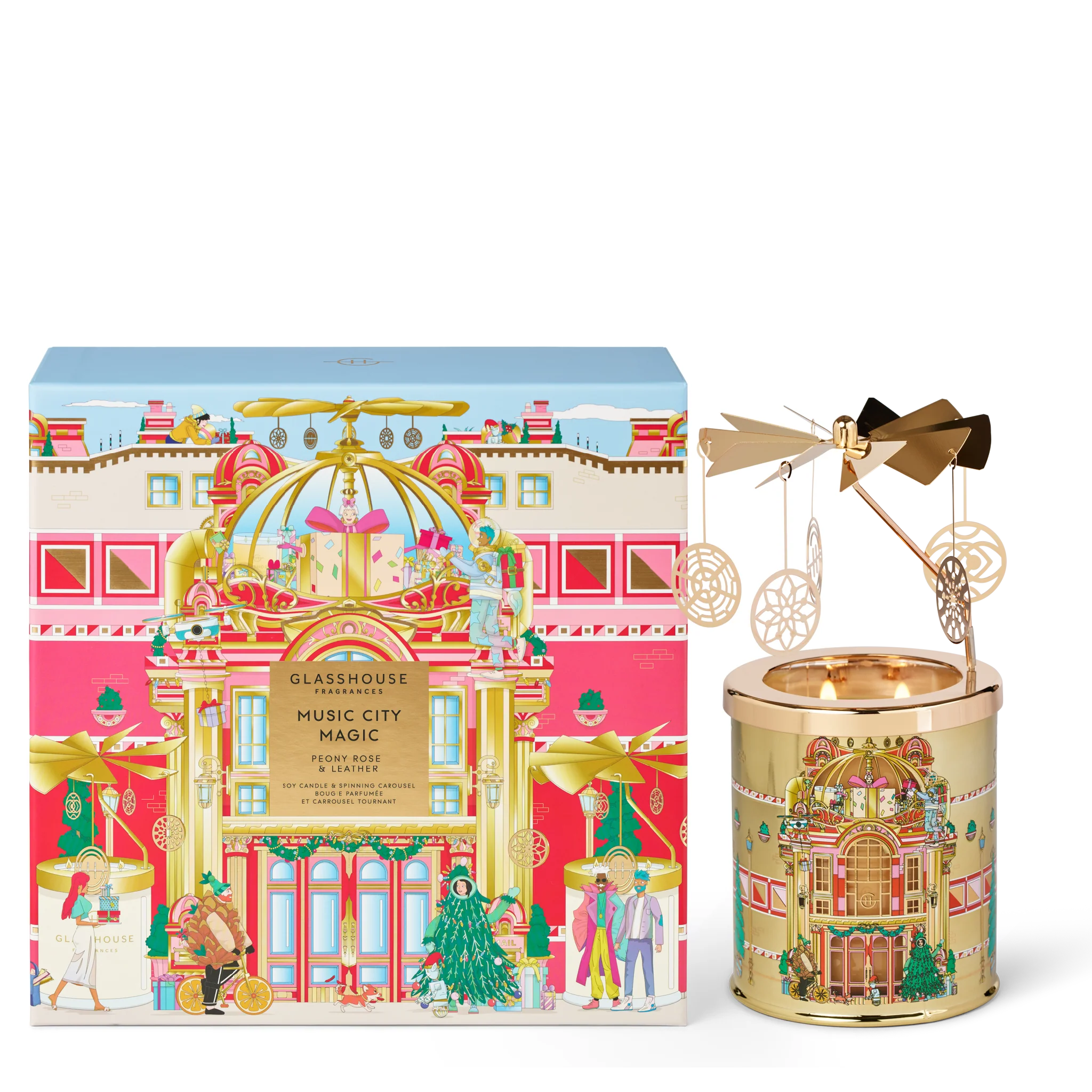 Music City Magic Candle with Spinning Carousel Gift Set - Holiday 2025