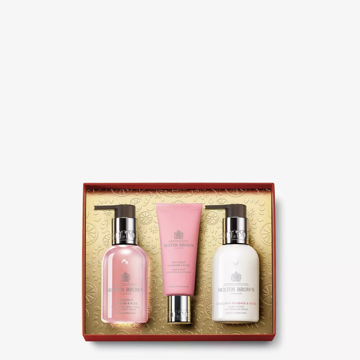 Delicious Rhubarb &amp; Rose Hand Care Collection