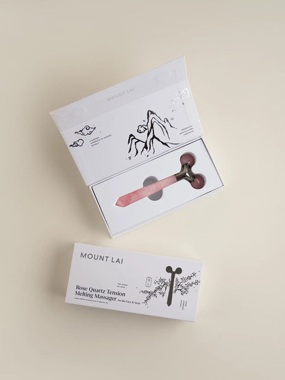 The Rose Quartz Tension Melting Massager for the Face &amp; Neck