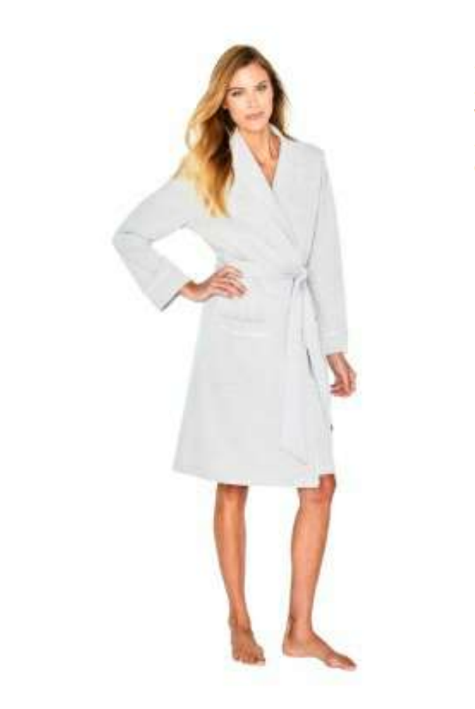 Grace Long Sleeve Short Length Textured Robe